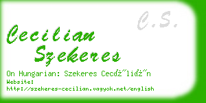 cecilian szekeres business card